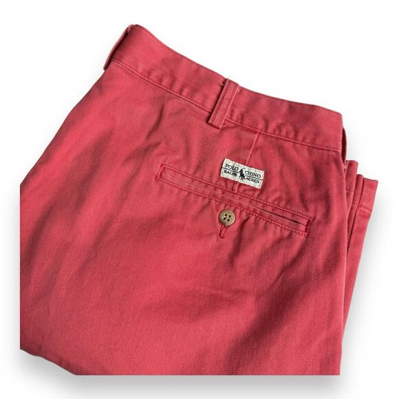 Polo Ralph Lauren Shorts Mens 36 Pleated Tyler Chino Prep Loose Salmon Read - Picture 1 of 11